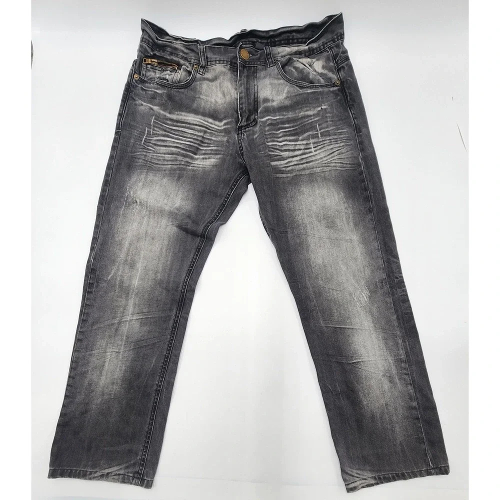 Armani Exchange Jeans‎ Mens 34 x 34 Black Distressed Skater Y2K